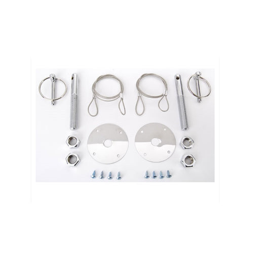 JEGS | Steel Hood Pin Kit With Lynch Pin & Wires